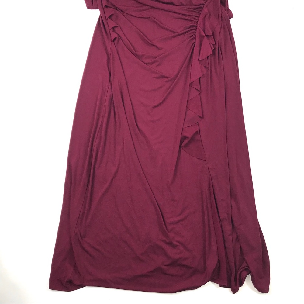 New Lane Bryant Ruffle Maxi Dress Scoop Back - Picture 5 of 9